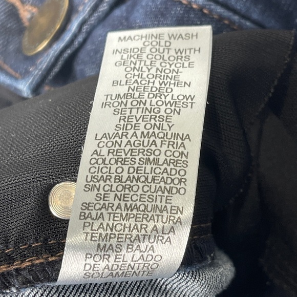 Democracy Ab-technology Dark Wash Distressed Jeans Raw Hem Size‎ 20 - Picture 6 of 7